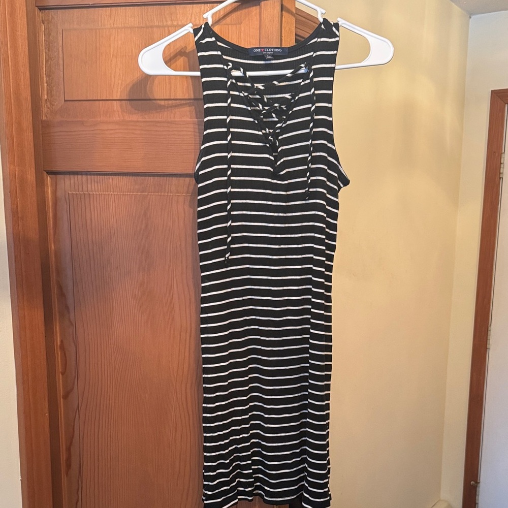 White Striped Dress